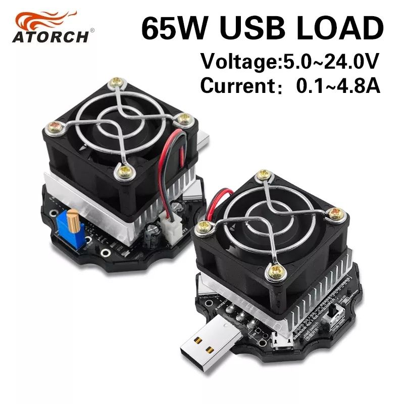 Электронная usb нагрузка  65W Atorch.