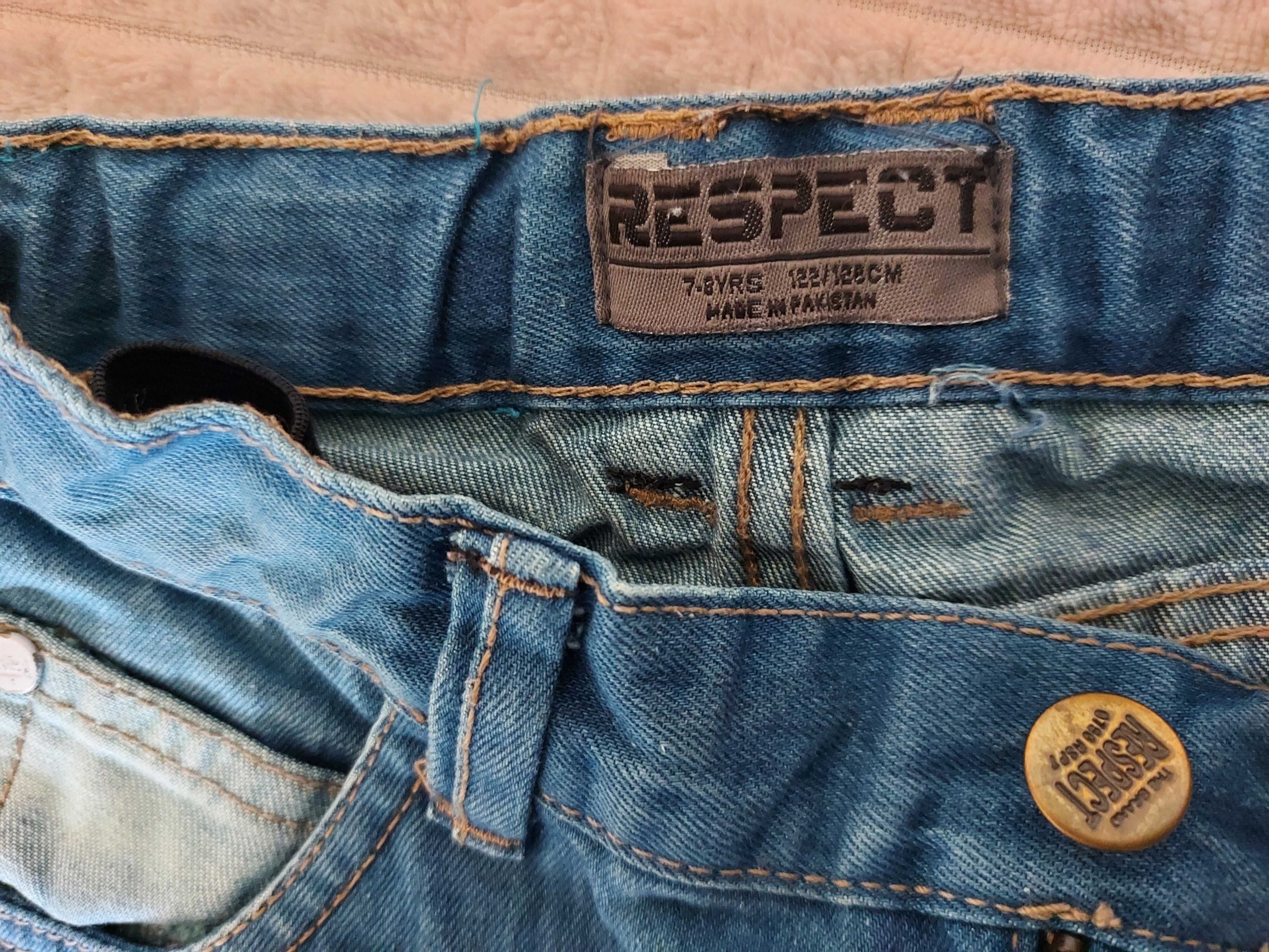 jeansy spodnie dżinsowe Respect 122-128 cm