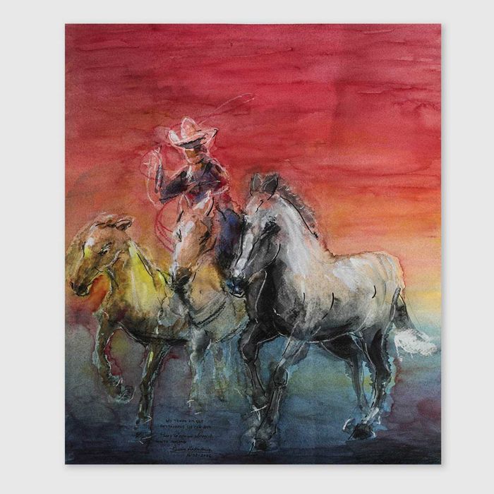 Pintura  "No Tempo em que Gostávamos de Cow-Boys"