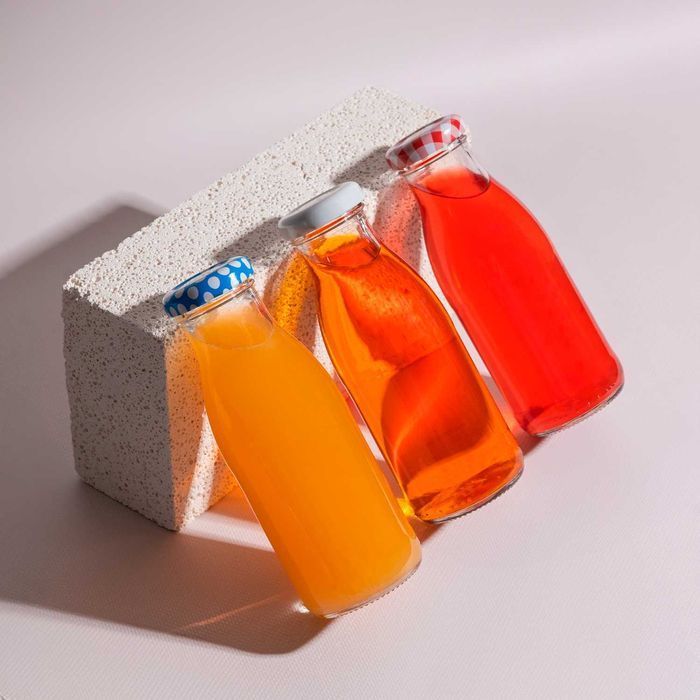 50x butelka Sok 250ml szklana na soki, wodę, mleko, nalewki z zakrętką