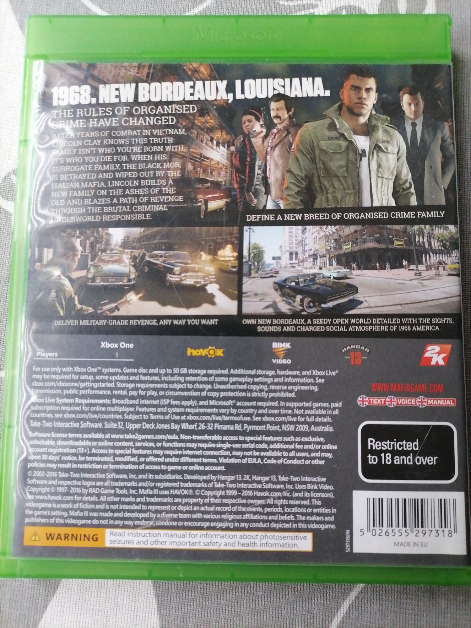 Mafia 3, xbox one