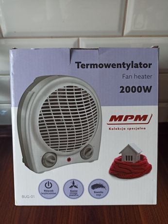 Termowentylator MPM z regulacją temperatury nowy farelka piec piecyk