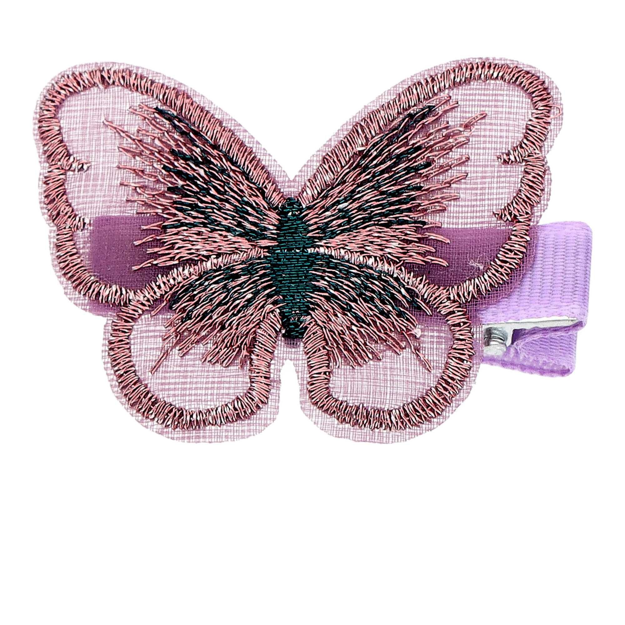 Komplet kolorowych spinek klips do włosów Motyl