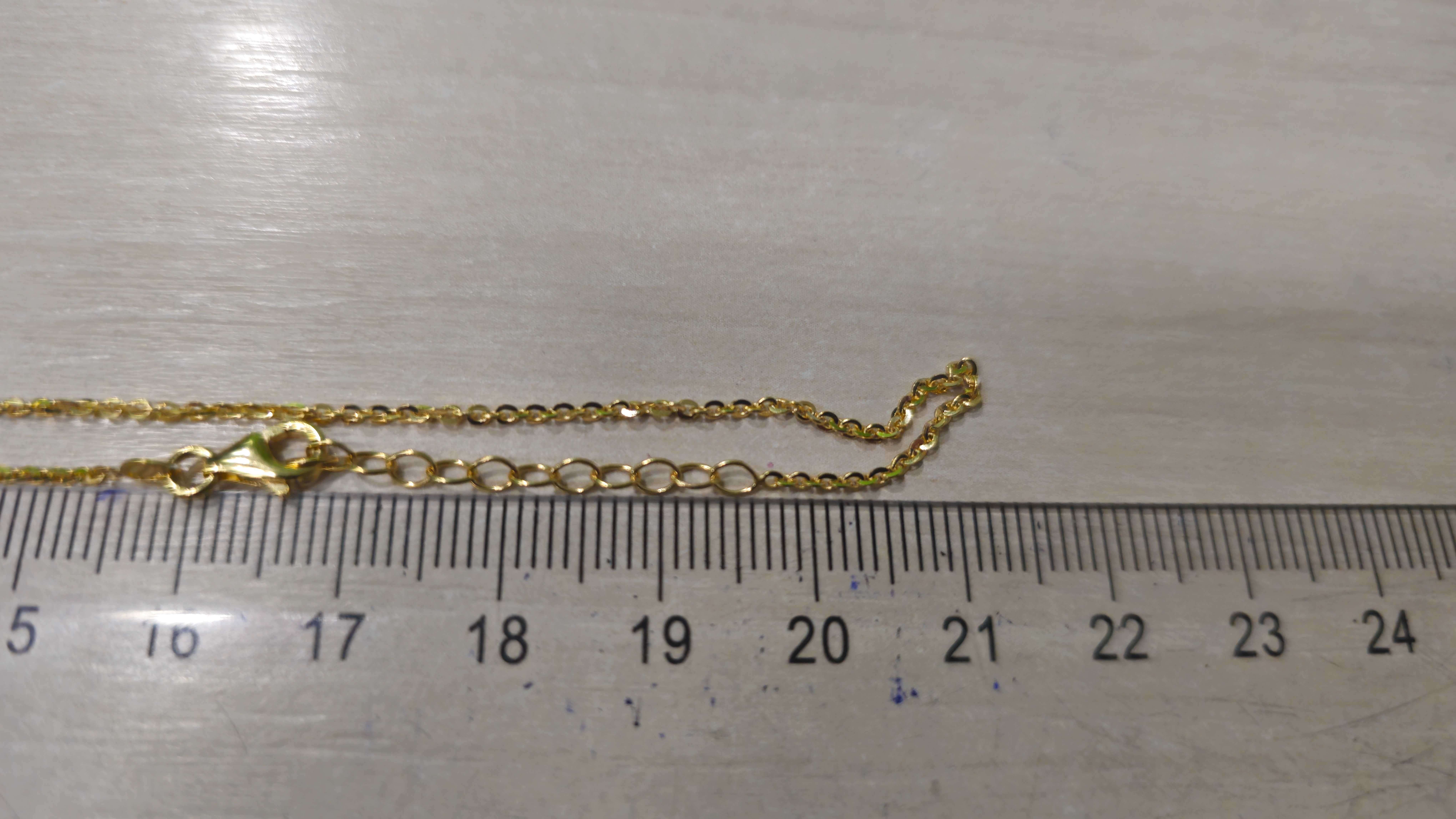 Nowy złoty łańcuszek z blaszkami PR 585