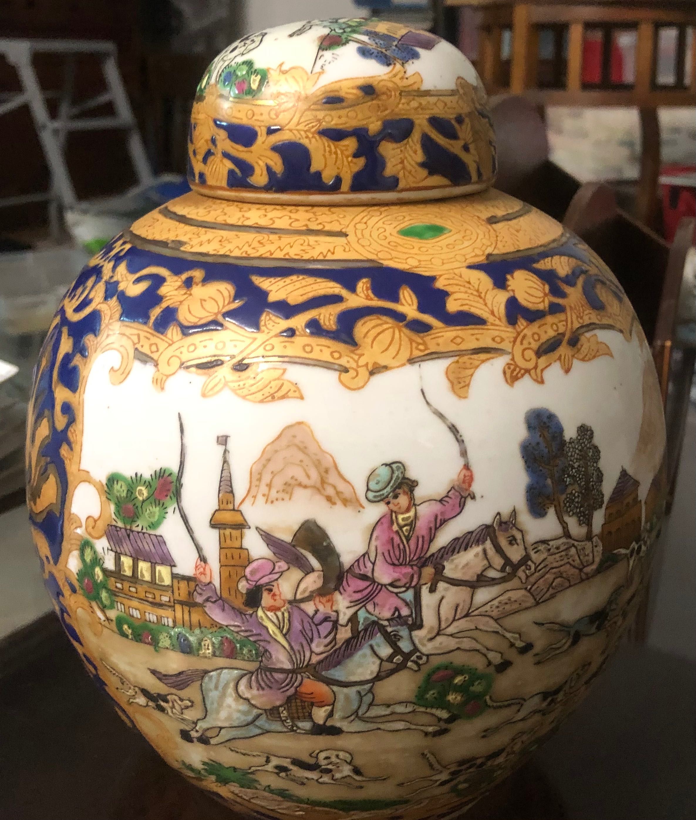 Taça Decorativa em Cloisonné, Pote de Porcelana Oriental e Compoteira