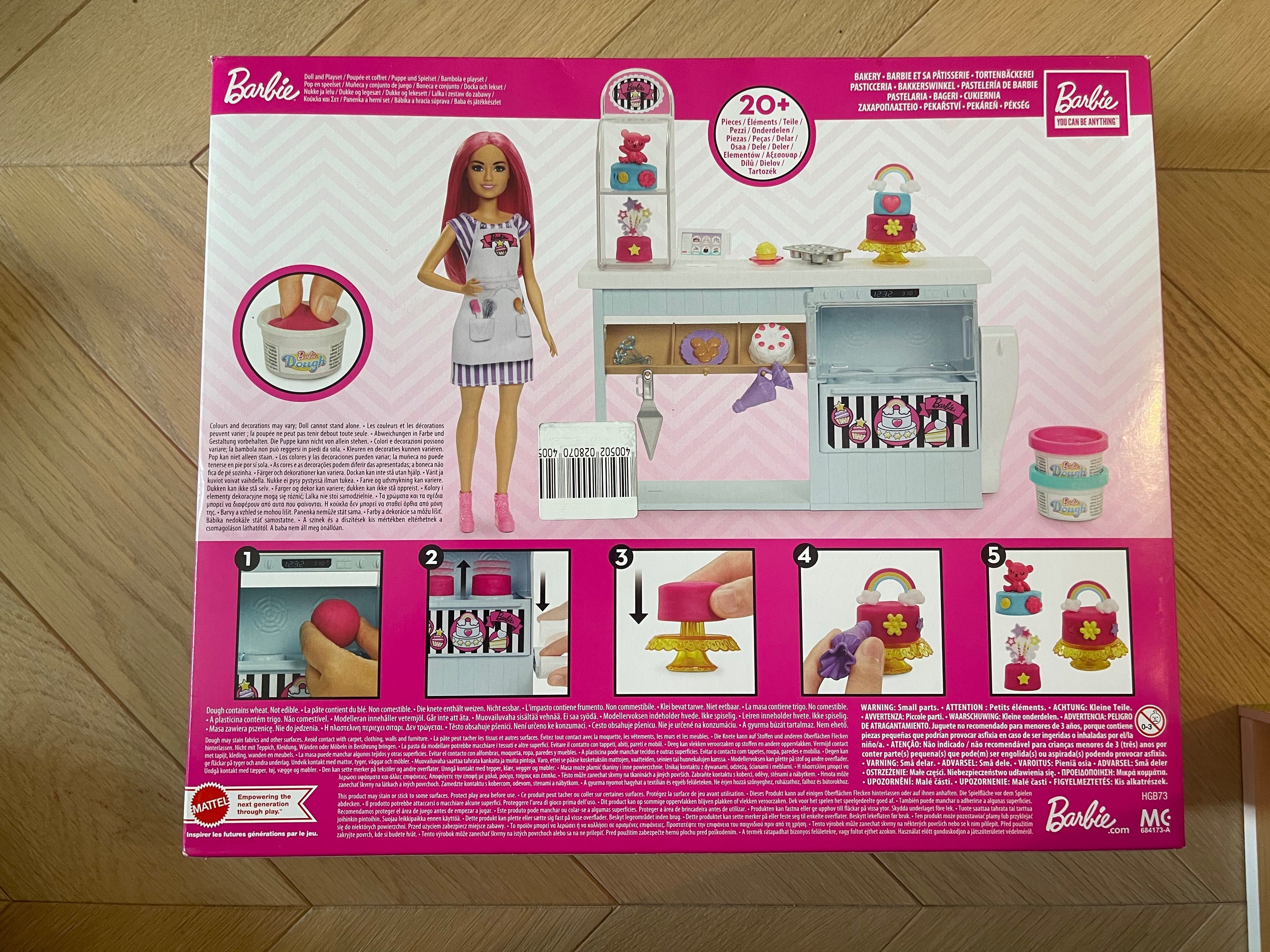 Barbie Cukiernia Zestaw + Lalka HGB73