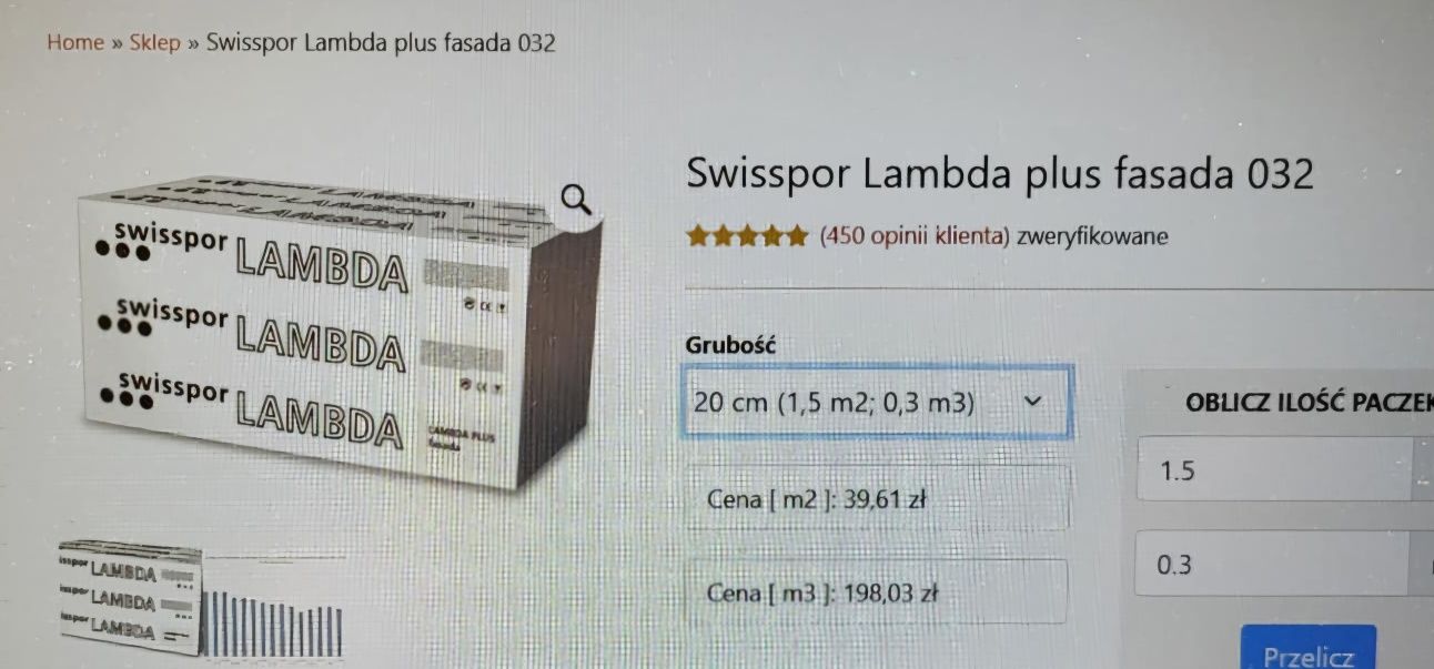Styropian Swisspor lambda plus fasada 32