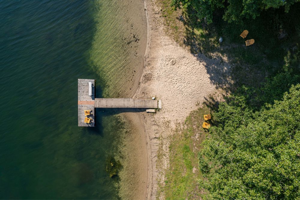 Domek na Mazurach 10os., Domek nad jeziorem, prywatna plaża