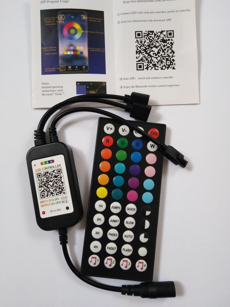 Блютус контролер до світлодіодної ленти 5050 RGB Bluetooth 2835