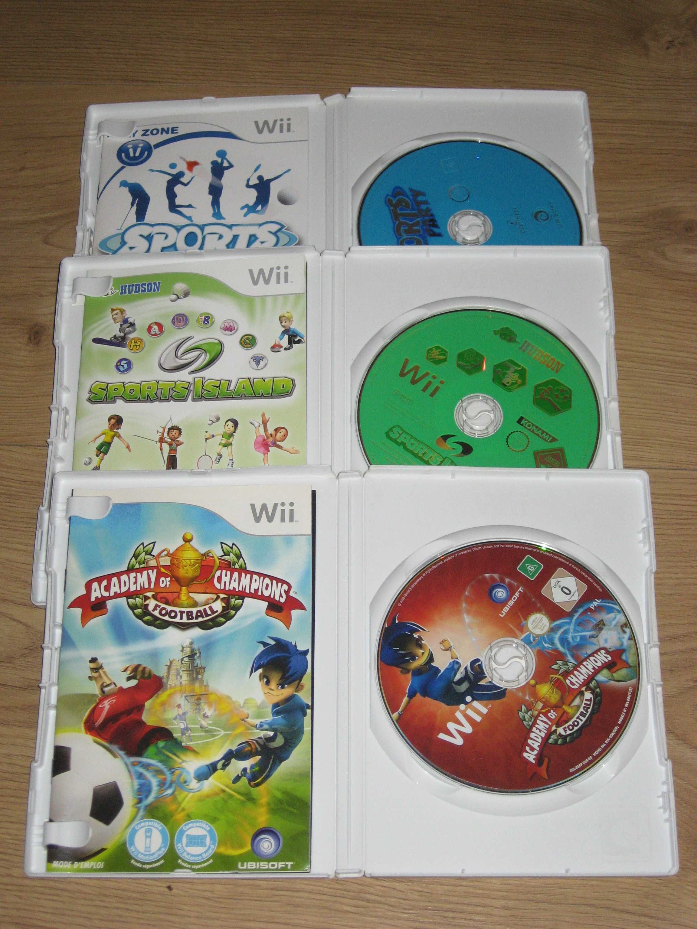 Zestaw 3 gier Nintendo Wii! Sports Party Sports Island Gry Wii 3 x Wii