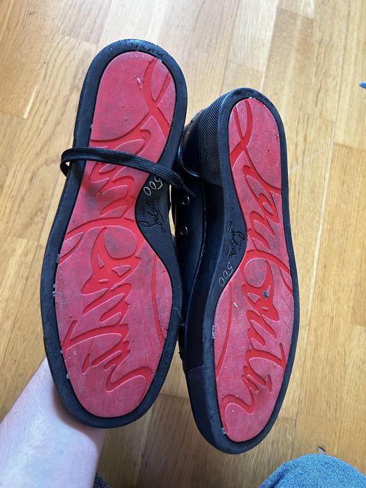 Christian Louboutin кросовки чорні шкіряні