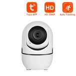 Câmara rotativa/FullHD/WiFi/visão noturna/APP Tuya e Smartlife