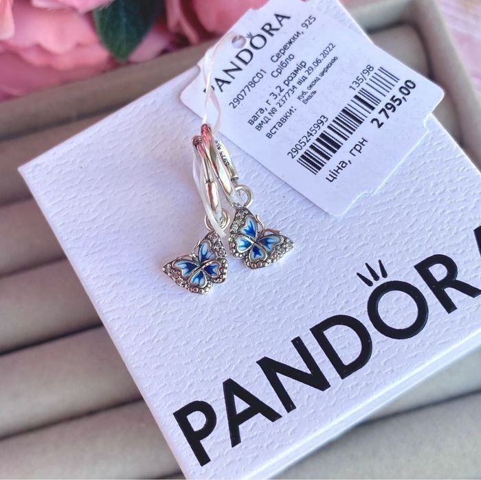 Сережки Пандора серьги pandora оригінал нові прикраси
