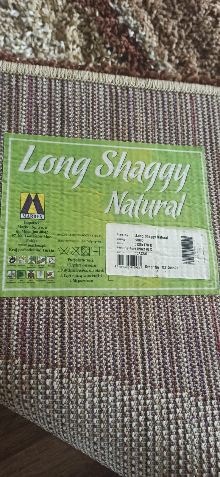 Dywan Long Shaggy Natural 120x170