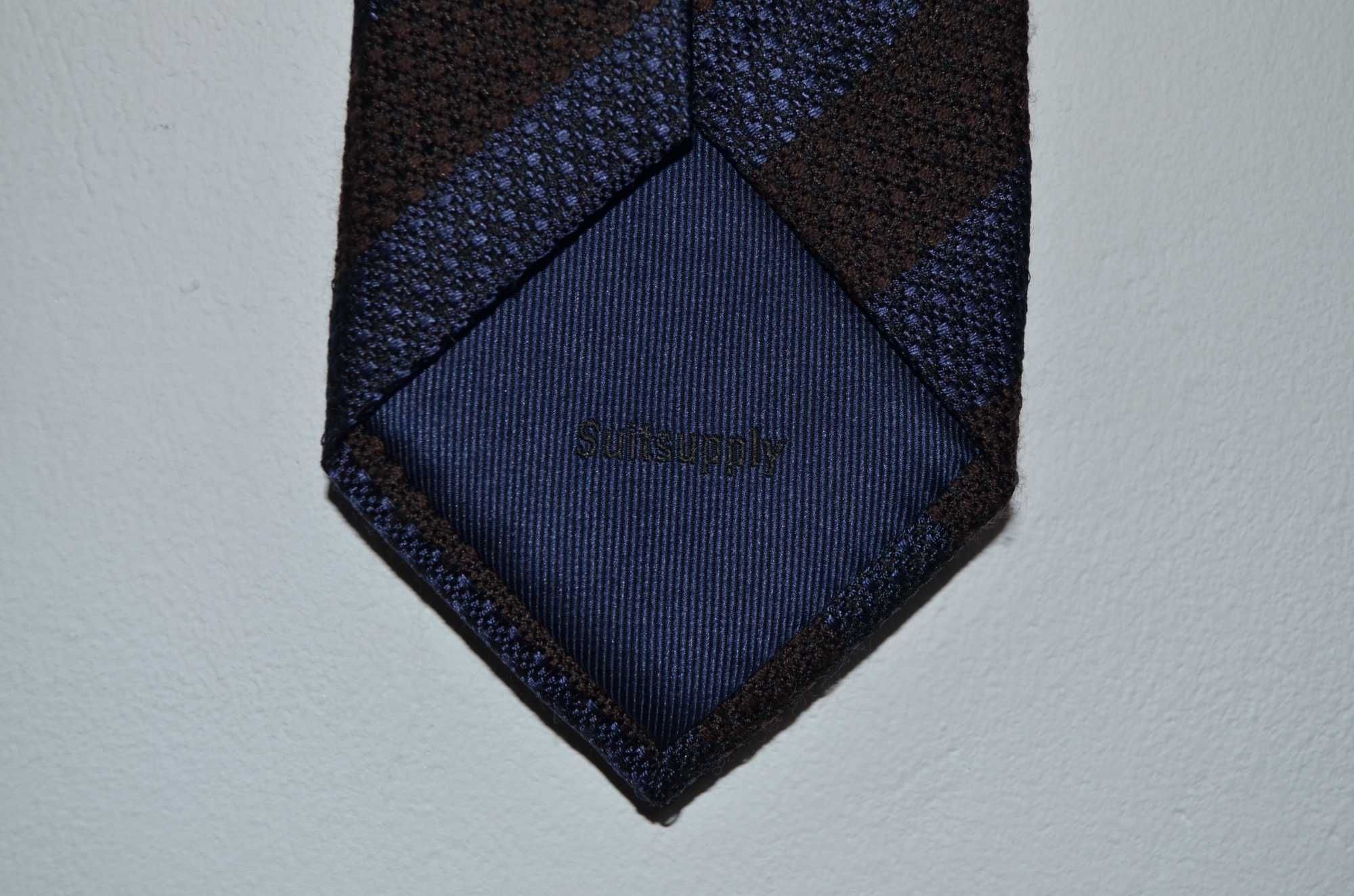 Галстук Suitsupply Striped Silk Wool Men's Dress Neck Tie Краватка