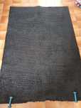 Carpete preta de pelo comprido 1.95m/1.35m