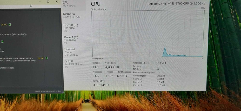 Pack Pç Lenovo M720S+Lcd 22"P 8ªG|I7-8700|16G|NVMe512+HD1TB|5G+BT|W11
