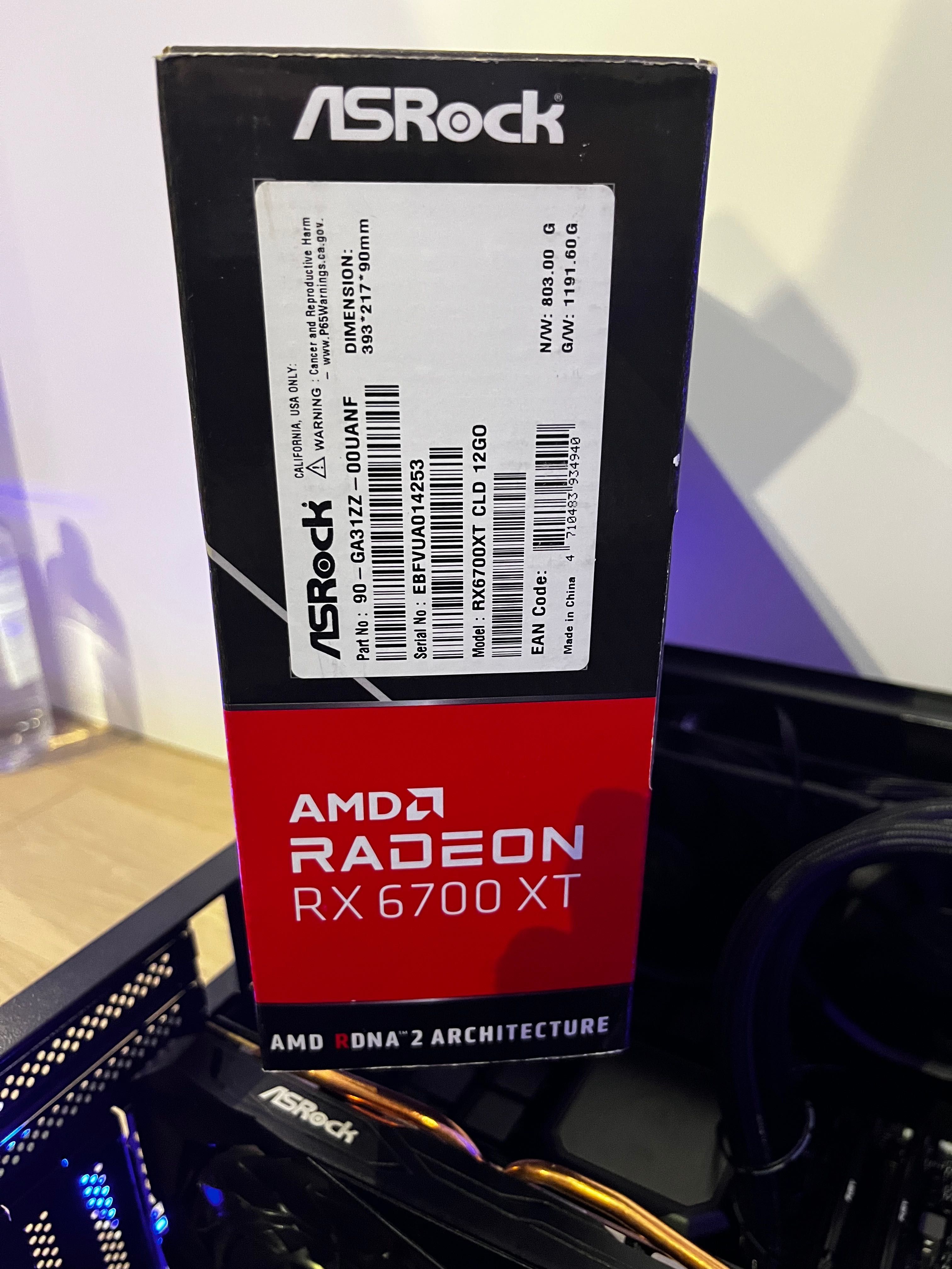 Karta Graficzna ASRock Radeon RX 6700 XT 12GB GDDR6 RX6700XT jak Nowa