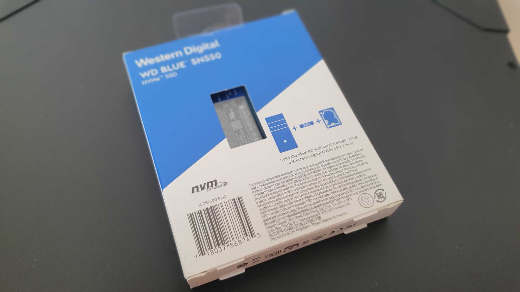 SSD диск Western Digital WD Blue SN550, 250GB/M.2/2280/PCIe 3.0x4/TLC