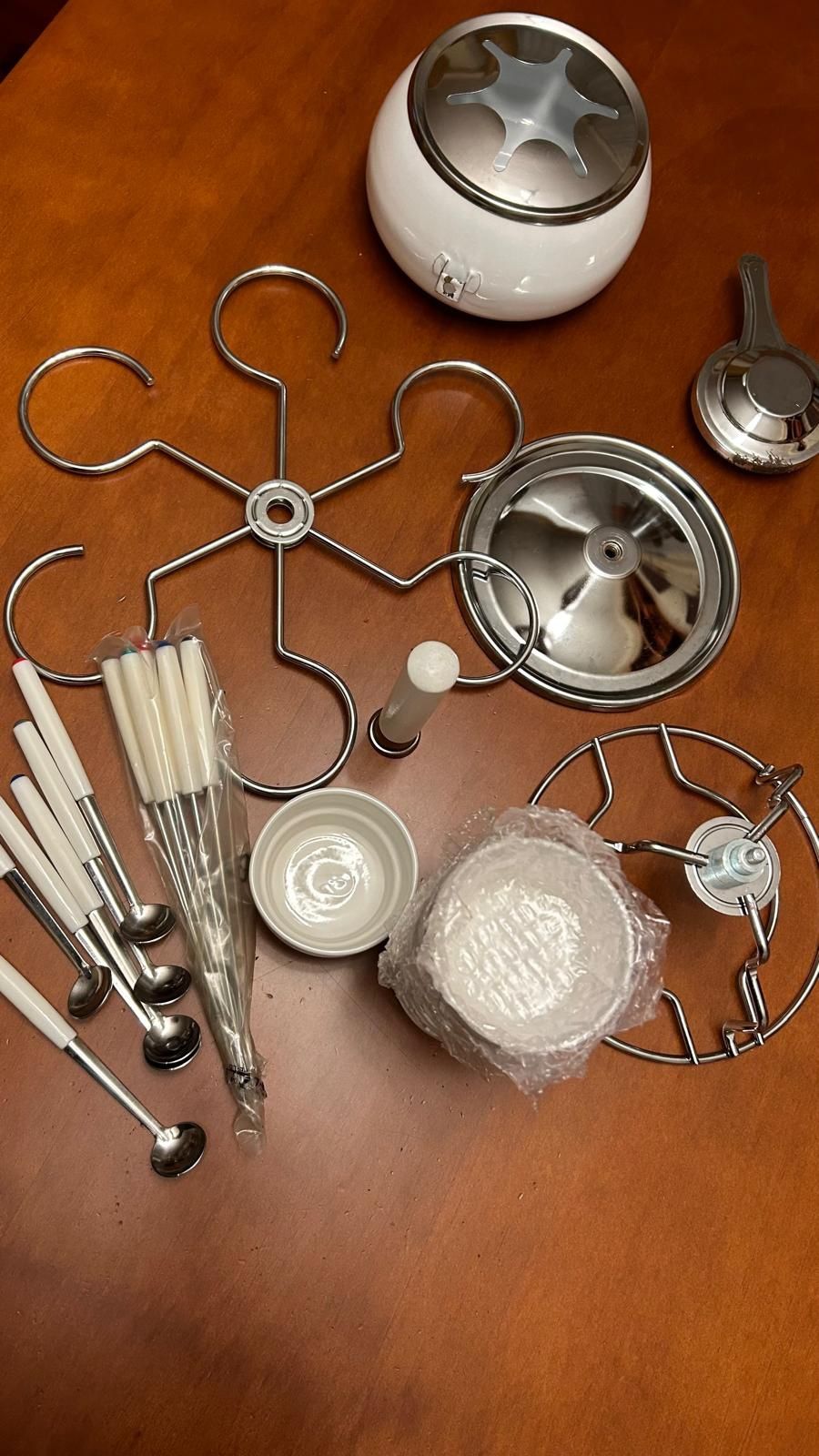 Conjunto FONDUE esmaltado 22 peças