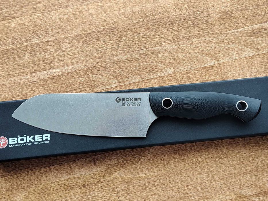 Boker Solingen SAGA Santoku G10 Stonewash