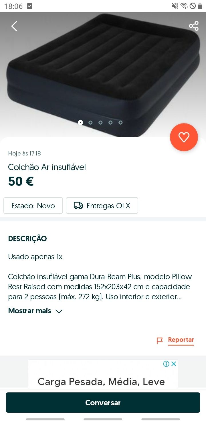 Colchão ar insuflavel