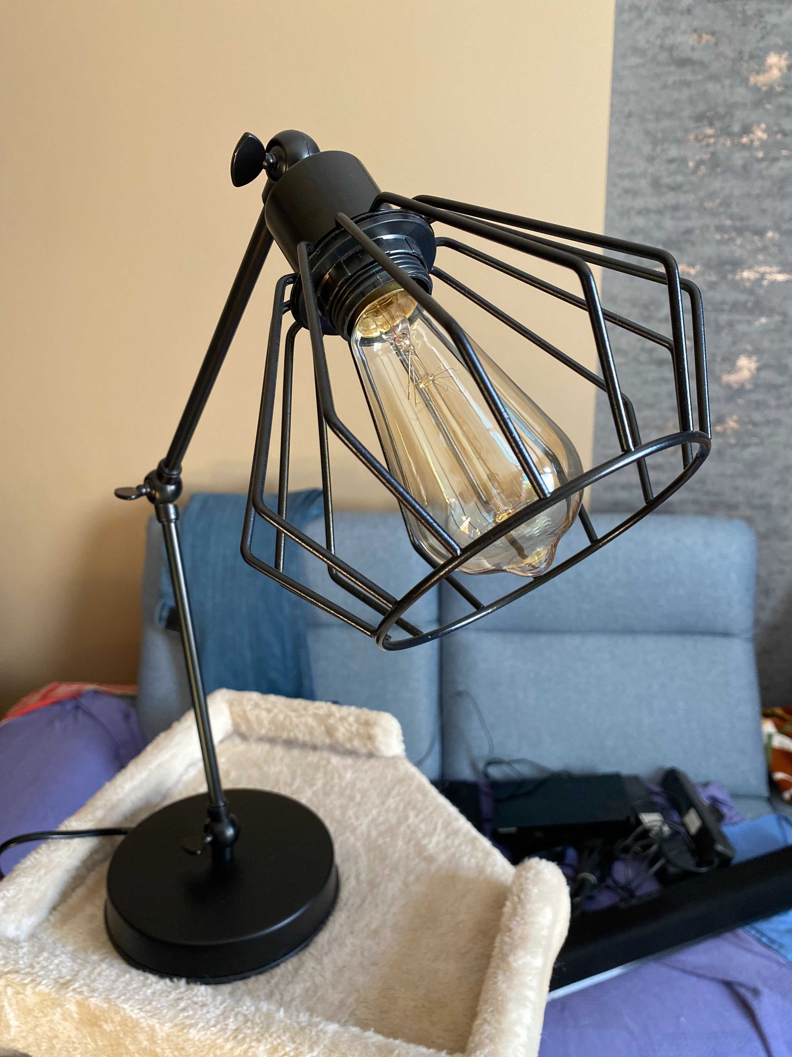 Lampka biurkowa, stołowa, nocna w stylu LOFT z żarówką Nowa z gwar.