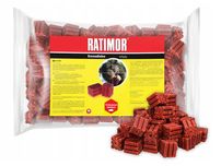 Ratimor trutka na szczury i myszy czerwona kostka 1kg
