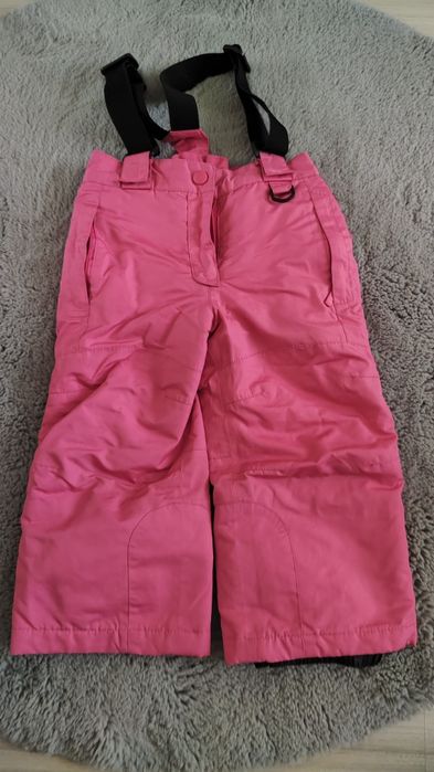 Spodnie ocieplane 86/92 dla dziewczynki na szelkach
