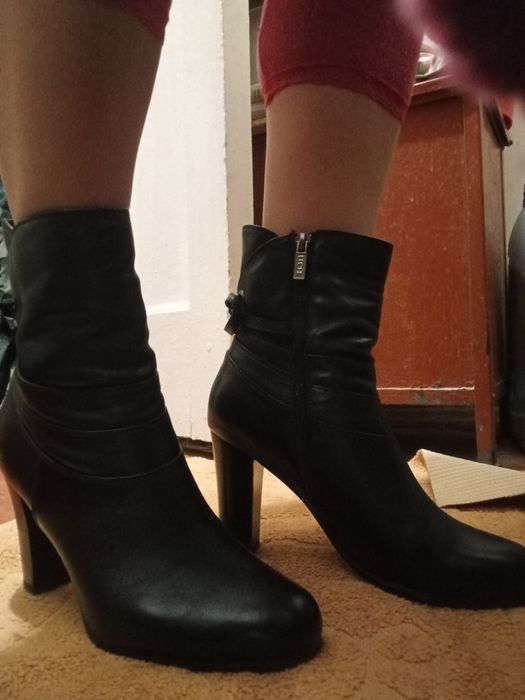 Ботильоны кожаные
