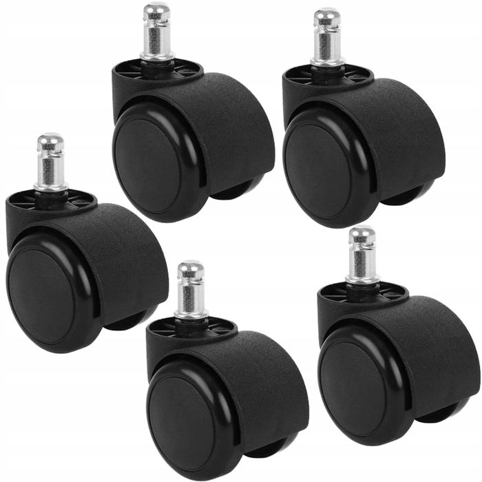 Kółka do krzeseł i foteli biurowych 5szt. z hamulcem