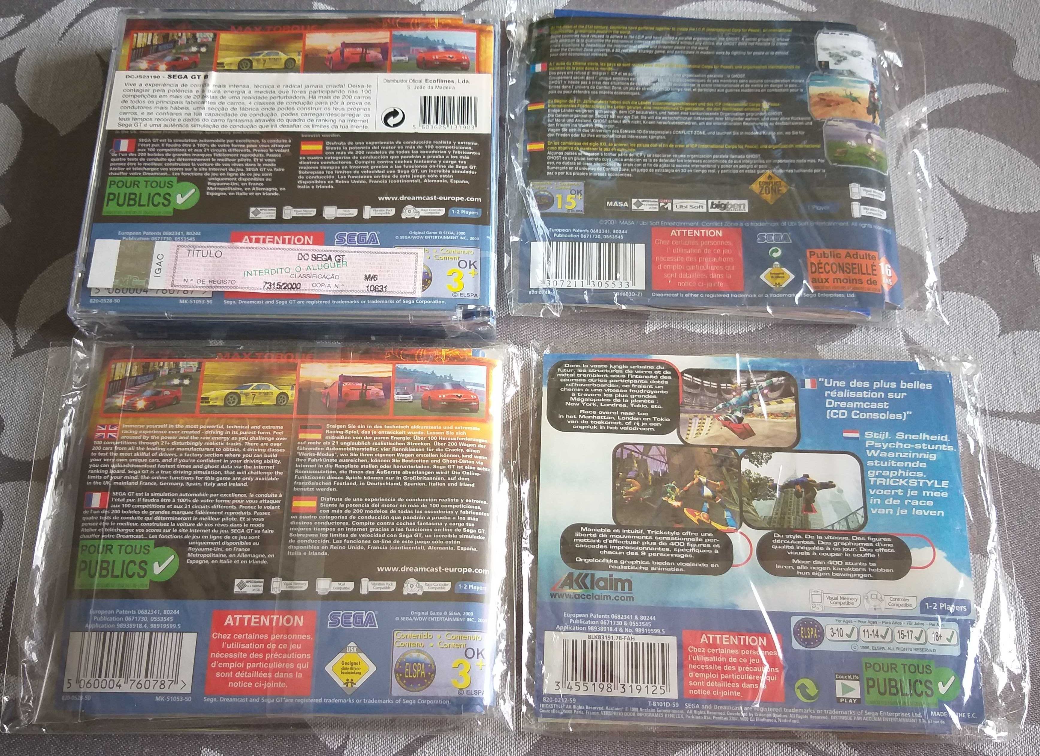4 Jogos Sega Dreamcast Novos
