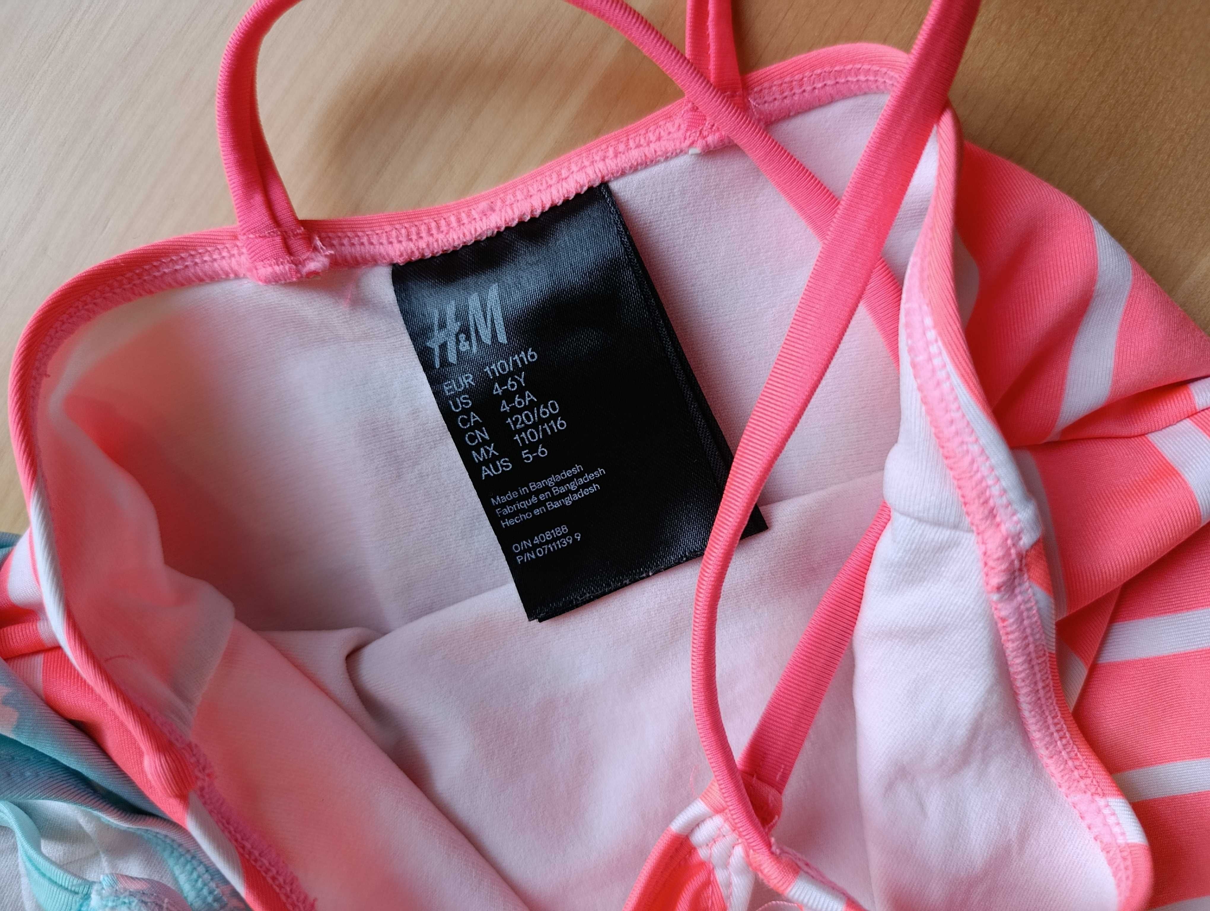 kostium kąpielowy H&M 110/116 zestaw
