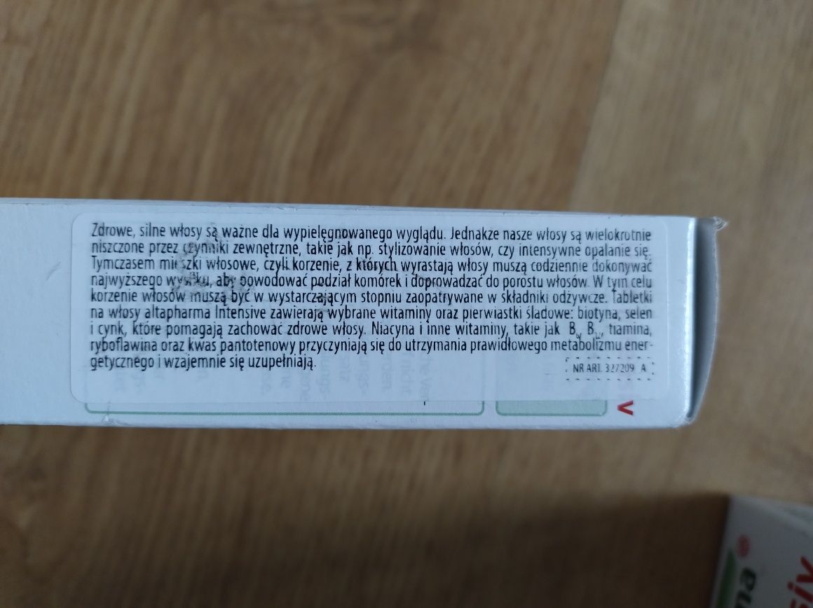Suplement diety - Altapharma na włosy - 90 tabletek