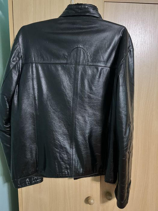 Кожаная дубленка размер М