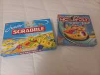 Jogos crianças scrabble e monopoly júnior