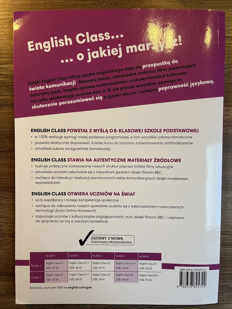 English Class. Workbook. Ćwiczenia. Poziom B1. Język angielski