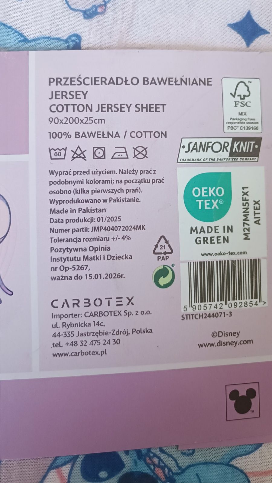 Prześcieradło Stich 90x200