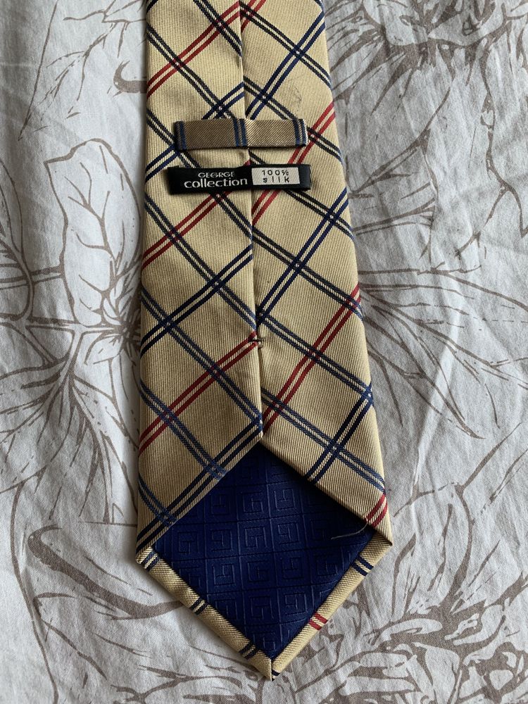 krawat męski vintage george collection silk