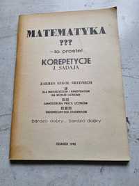 Matematyka korepetycje J. Sadaja 1992