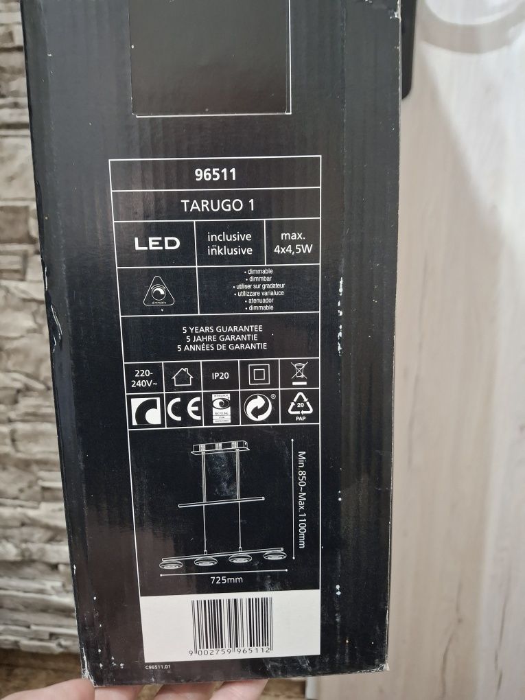 Lampa wisząca, 4 punkty świetlne, LED, Eglo 96511
