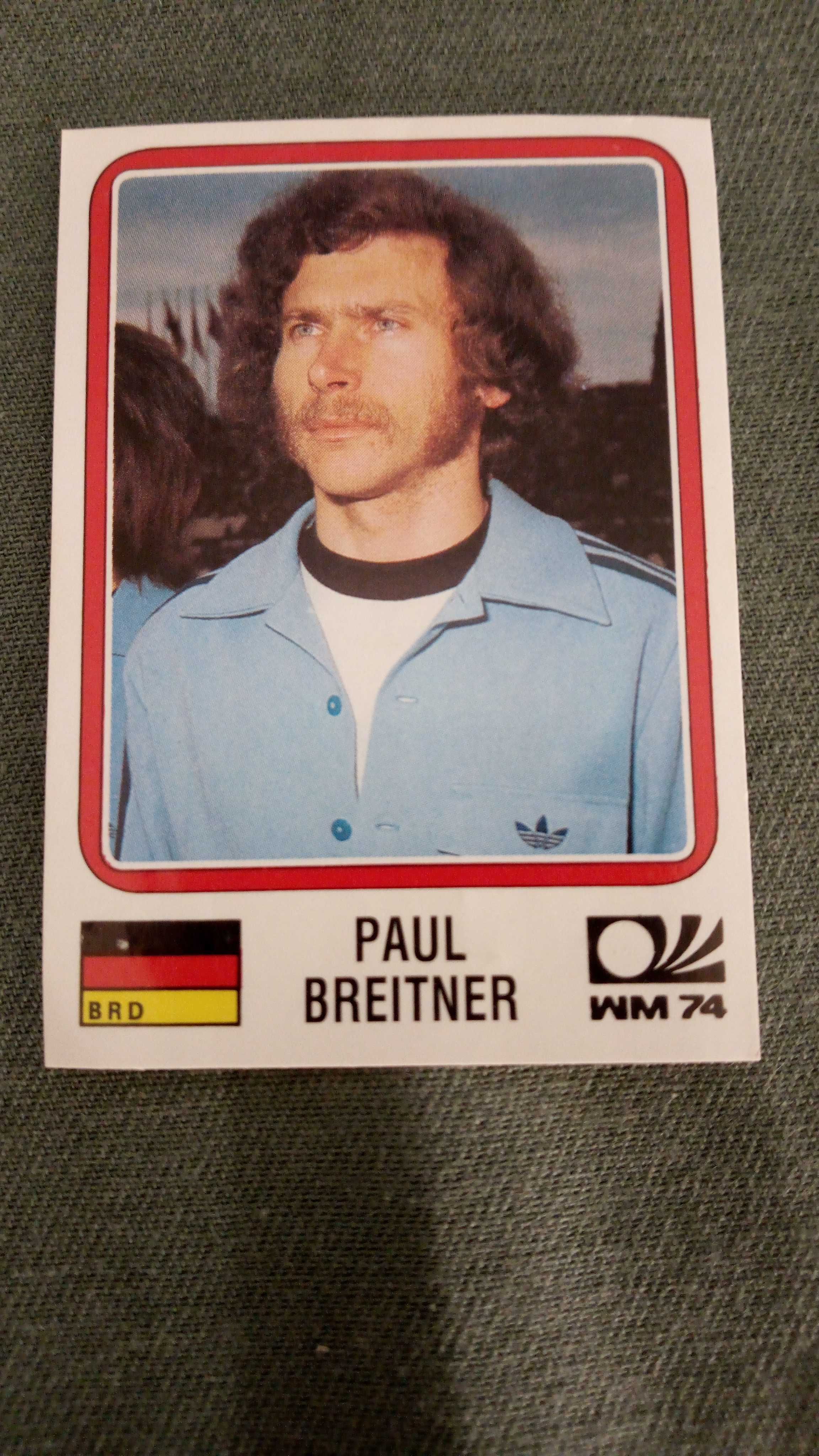 Cromo Panini World Cup Story de Paul Breitner no Mundial 74 Alemanha