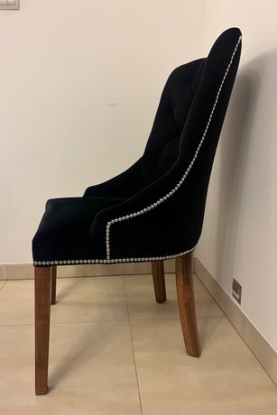 Piękne, stylowe, pikowane krzesła - 6 sztuk