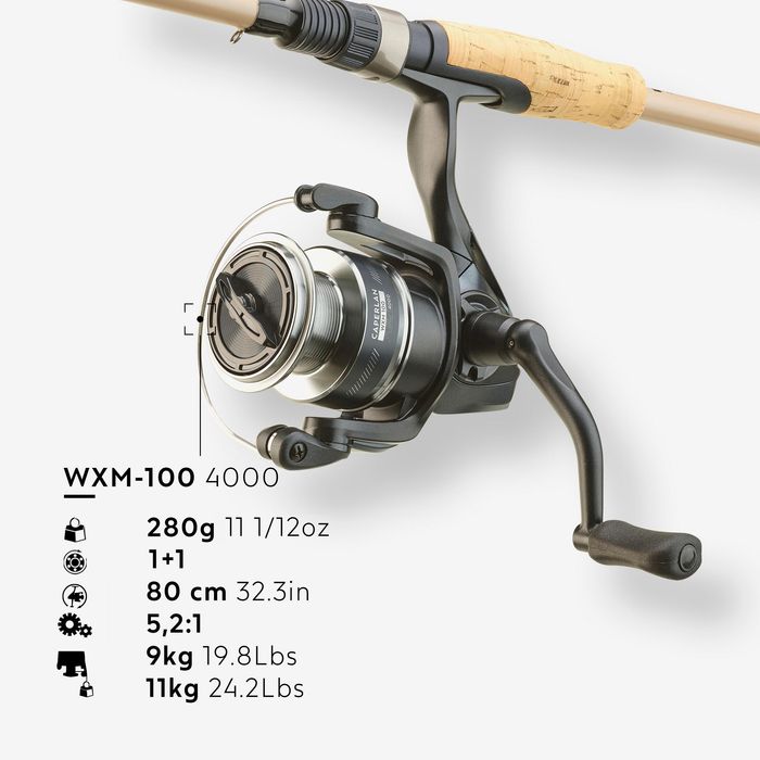 Cana e Carreto de Pesca ao Corrico WXM 100 Spinning 2,70 m MH 10-30 g