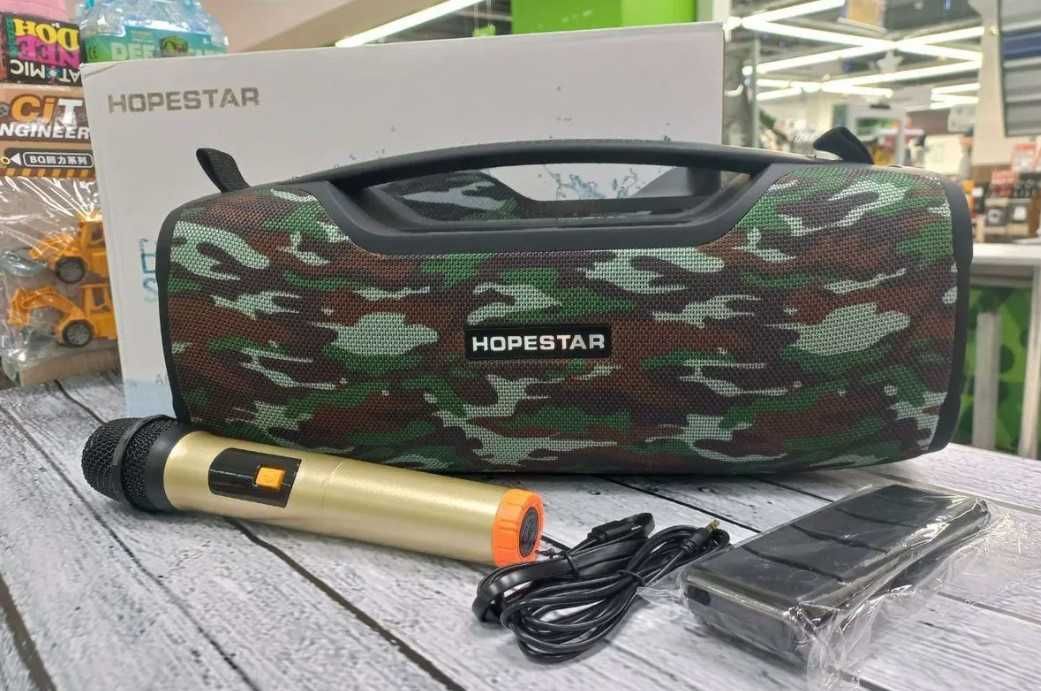 Мощная Bluetooth колонка Hopestar A6 Pro  с микрофоном для караоке