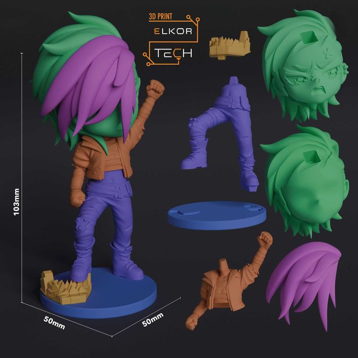 Vi z Arcane - Figurka Kolekcjonerska w Stylu Chibi