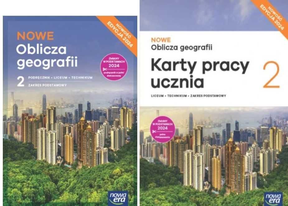 Zestaw: Oblicza geografii 2 ZP Nowa Era 2024 Podręcznik + Karty pracy