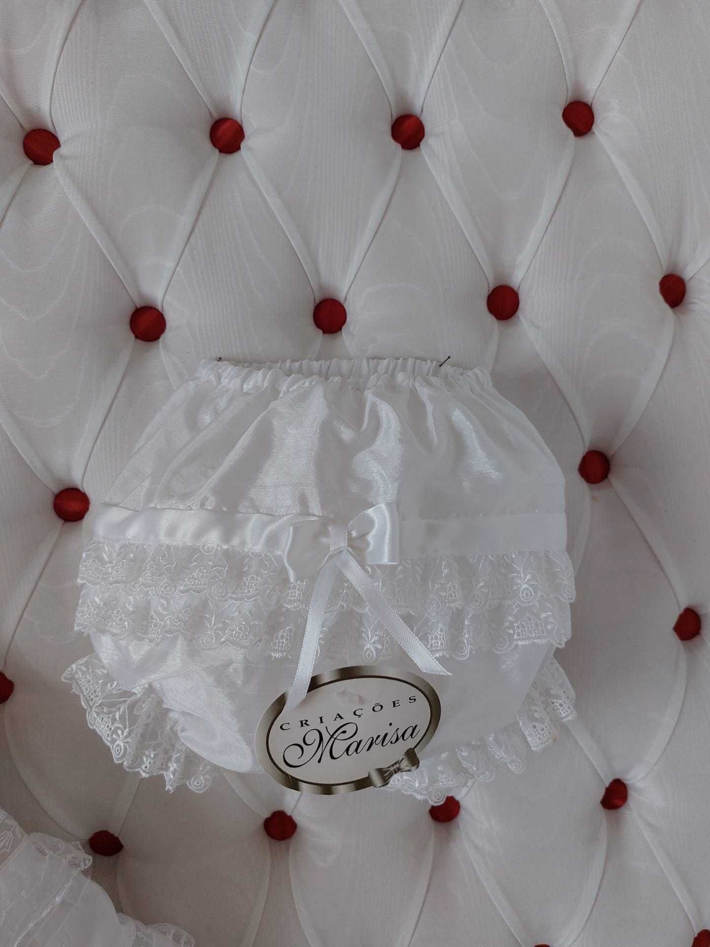 Vestido novo comprido de batizado branco bordado para menino e menina