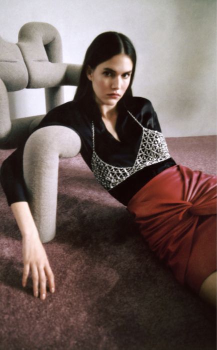 Юбка Zara из искуственной кожи