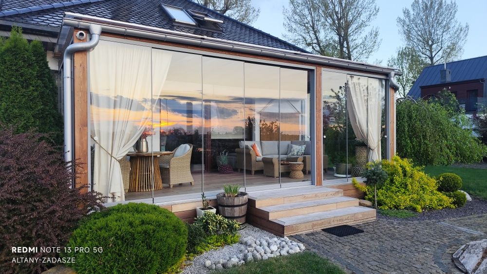 Ogród zimowy, letni, zadaszenie tarasu, pergola, szyby przesuwne